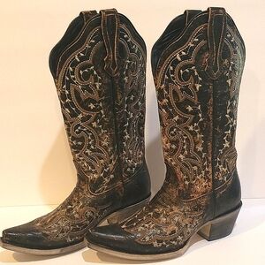 NWOT J.B. Dillon Zinnia Western Cowboy Boots 🤎